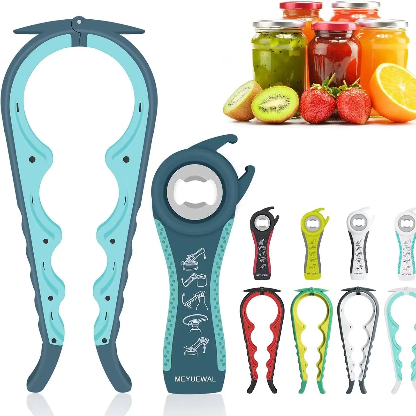 Can Opener Multi Functional Four in One Beverage Bottle Cap Twister Position anti Slip High Durability Easy Twisting Action