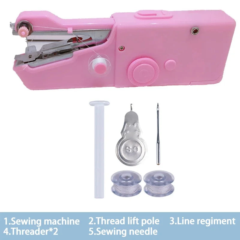 Portable Manual Sewing Machine Crafts Domestic Sewing Machine Presser Foot Rope-Free Apparel Arts Diy Build Quick Handheld Home