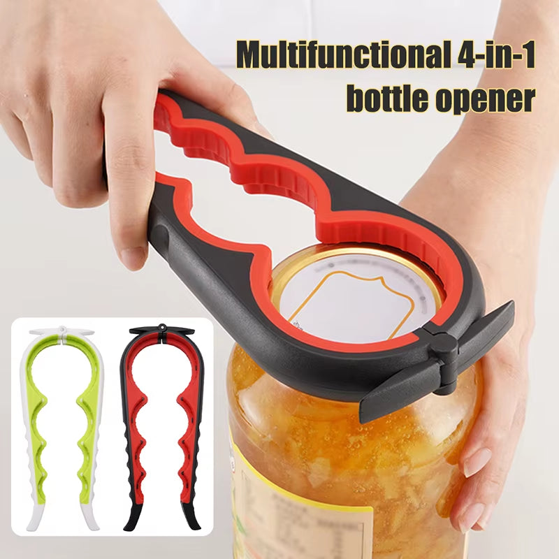 Can Opener Multi Functional Four in One Beverage Bottle Cap Twister Position anti Slip High Durability Easy Twisting Action