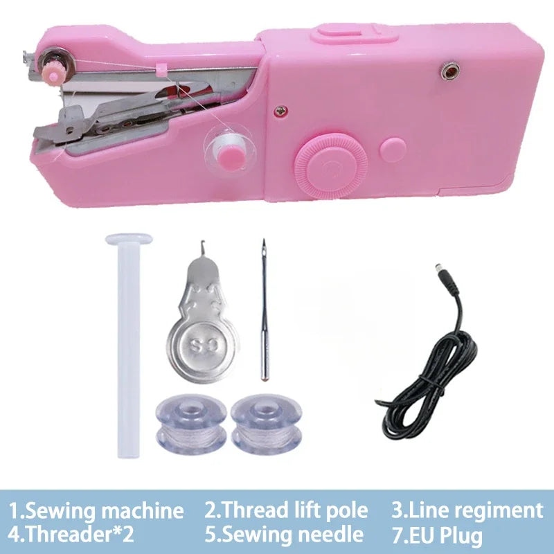 Portable Manual Sewing Machine Crafts Domestic Sewing Machine Presser Foot Rope-Free Apparel Arts Diy Build Quick Handheld Home