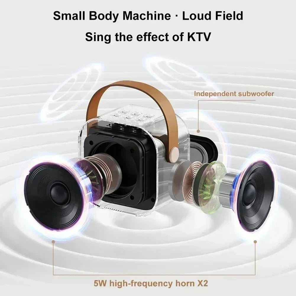 Karaoke Caixa De Som Bluetooth Speaker with Microphone Machine Portable Mini Lamp Sound Box Music Wireless Small Bocina Coluna