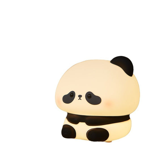 Panda LED Night Light Cute Silicone Night Light USB Rechargeable Touch Night Lamp Bedroom Timing Lamp Decoration Children'S Gift Home Decor