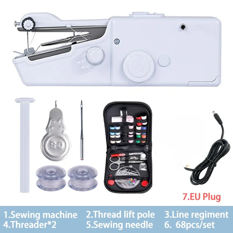 Portable Manual Sewing Machine Crafts Domestic Sewing Machine Presser Foot Rope-Free Apparel Arts Diy Build Quick Handheld Home