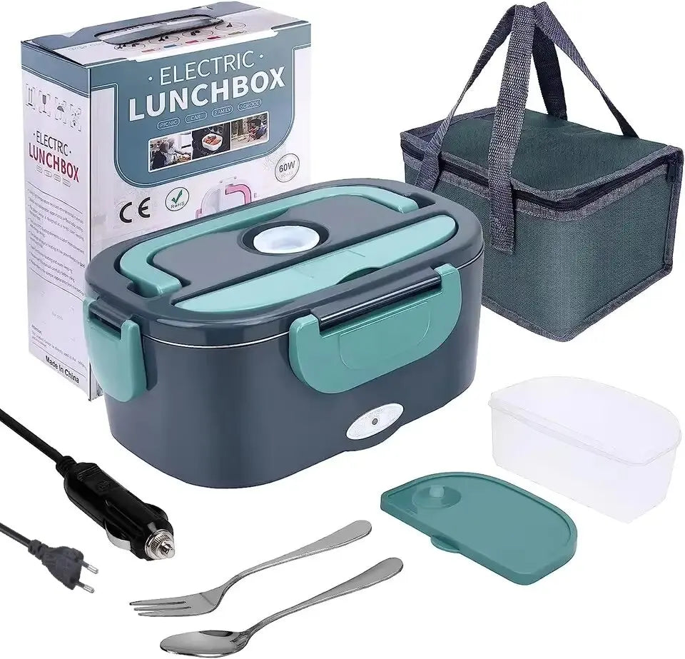 1.5 L 60W Electric Lunch Box Food Warmer Portable Food Heater for Car or Home - Leak Proof 304 Stainless Steel Liner NEW 2025