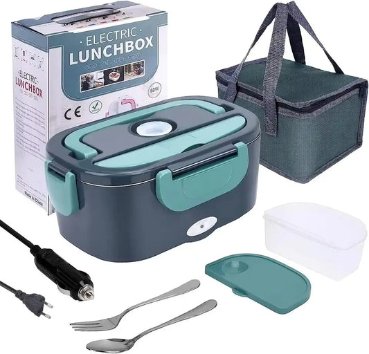 1.5 L 60W Electric Lunch Box Food Warmer Portable Food Heater for Car or Home - Leak Proof 304 Stainless Steel Liner NEW 2025