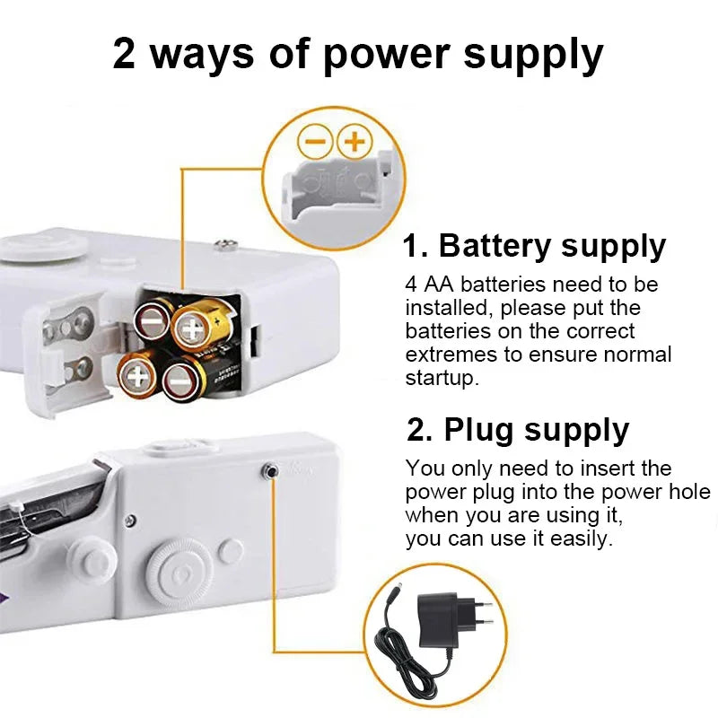 Portable Manual Sewing Machine Crafts Domestic Sewing Machine Presser Foot Rope-Free Apparel Arts Diy Build Quick Handheld Home