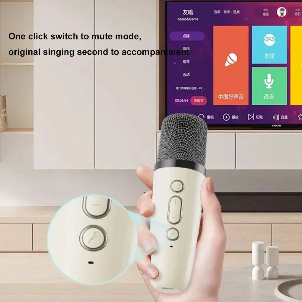 Karaoke Caixa De Som Bluetooth Speaker with Microphone Machine Portable Mini Lamp Sound Box Music Wireless Small Bocina Coluna