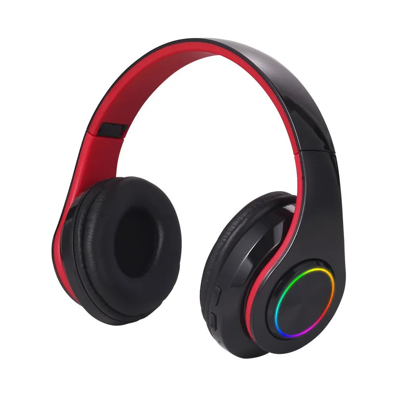 Wireless Bluetooth 5.0 Headphone with Microphone On-Ear Headset Stereo Sound Earphones Sports Gaming Foldable Headphones Game