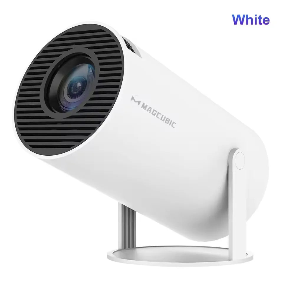 4K Android 11 Portable Projector 8000 Lumens Wifi 6 BT5.4 Outdoor Theater 5W Hifi Speaker 720P HD Supported HY300 Pro+