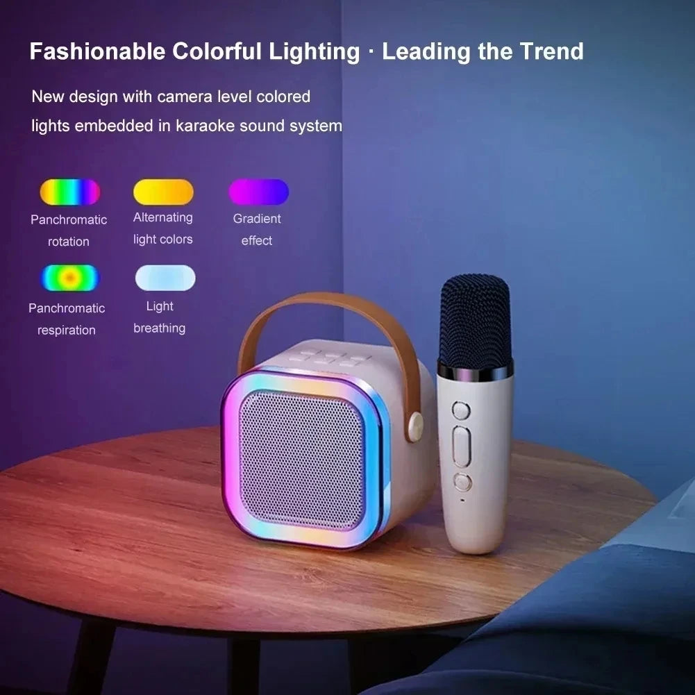 Karaoke Caixa De Som Bluetooth Speaker with Microphone Machine Portable Mini Lamp Sound Box Music Wireless Small Bocina Coluna