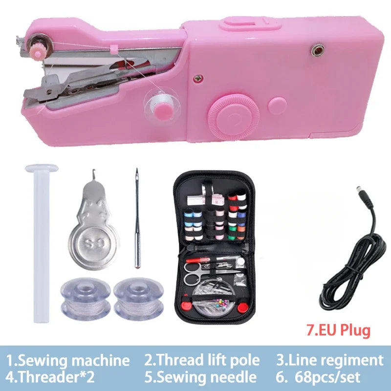 Portable Manual Sewing Machine Crafts Domestic Sewing Machine Presser Foot Rope-Free Apparel Arts Diy Build Quick Handheld Home