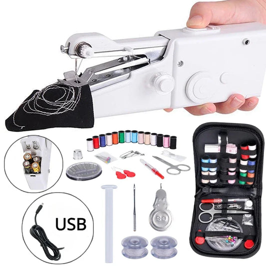 Portable Manual Sewing Machine Crafts Domestic Sewing Machine Presser Foot Rope-Free Apparel Arts Diy Build Quick Handheld Home