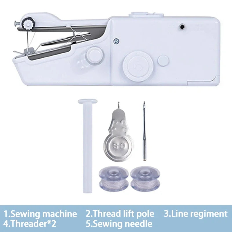 Portable Manual Sewing Machine Crafts Domestic Sewing Machine Presser Foot Rope-Free Apparel Arts Diy Build Quick Handheld Home